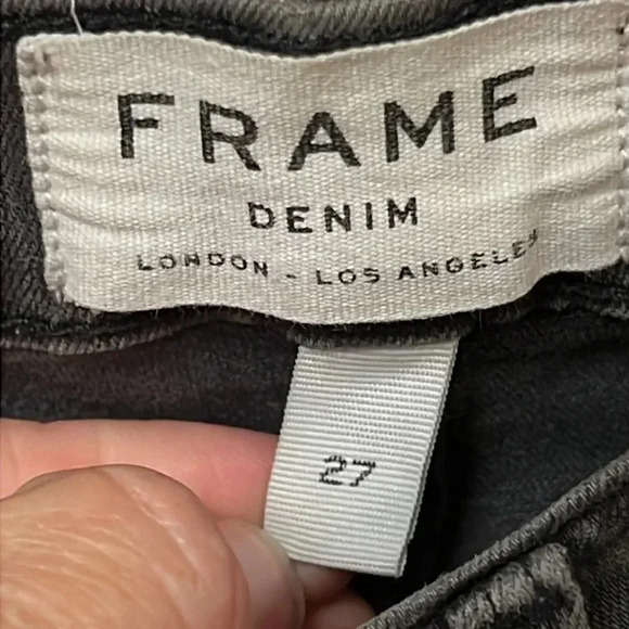 Frame Denim Women’s Jeans 27 Dartmouth slim skinny gray stretch streetwear Y2K - Picture 4 of 11